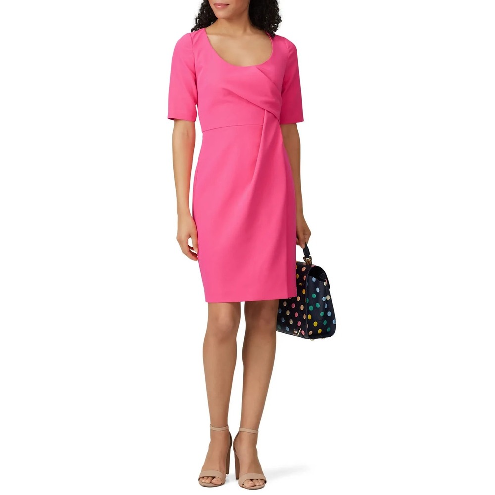 Trina Turk Suave Sheath Dress Women Sz 4 Bright Pink Classic Preppy Event
